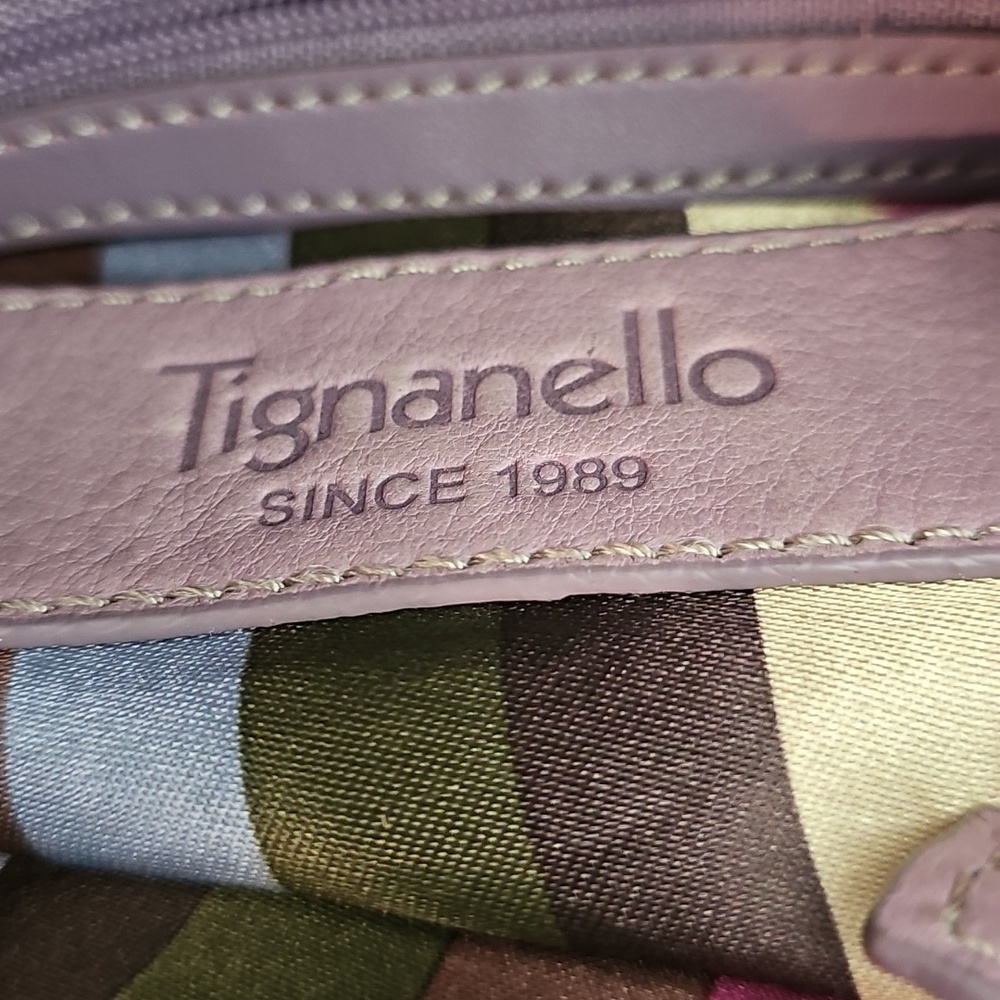 Tignanello Lilac Leather Purse - Picture 2 of 16